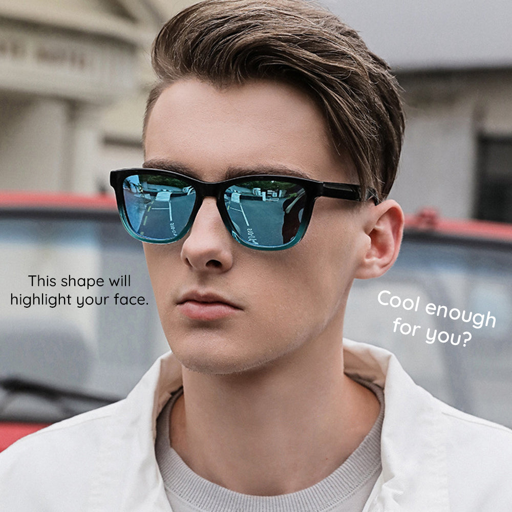 Férfi Techsuit 0717 napszemüveg, polarizált, UV védelem, fekete-piros