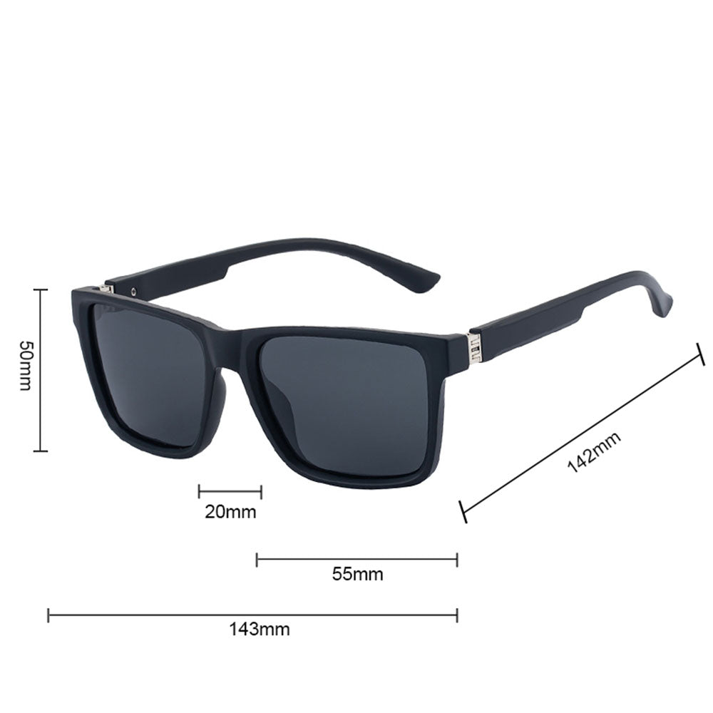 Techsuit 8506 Férfi Napszemüveg, Polarizált, UV Védelem, Matt Szürke