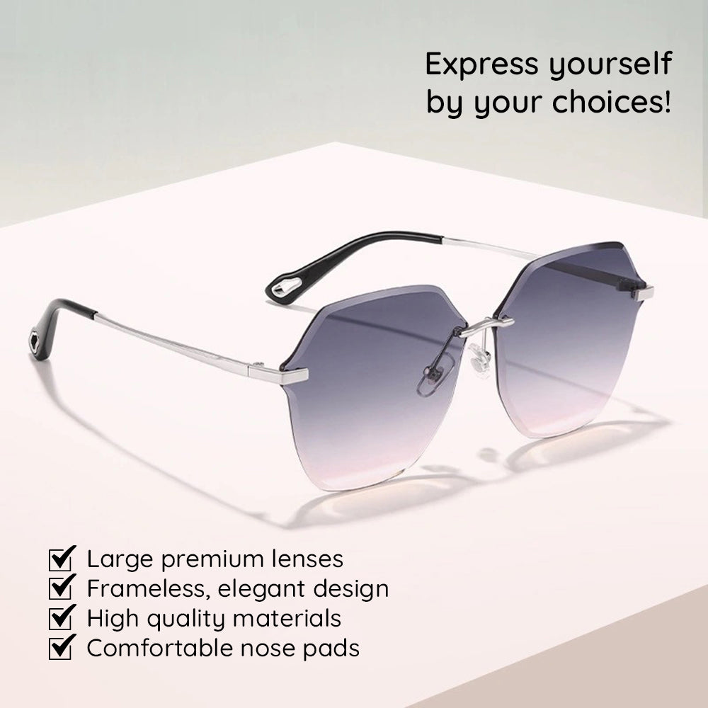 Techsuit 8195 Women's Sunglasses, Silver Gray