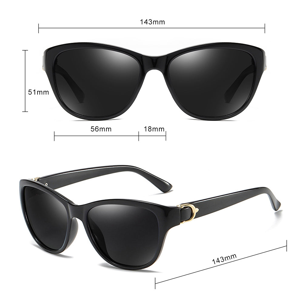 Techsuit A572 Women's Sunglasses, Polarized, UV Protection, Brown