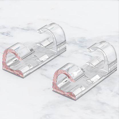 CableCreation CT1001 Cable Organizer, Set of 50, Transparent