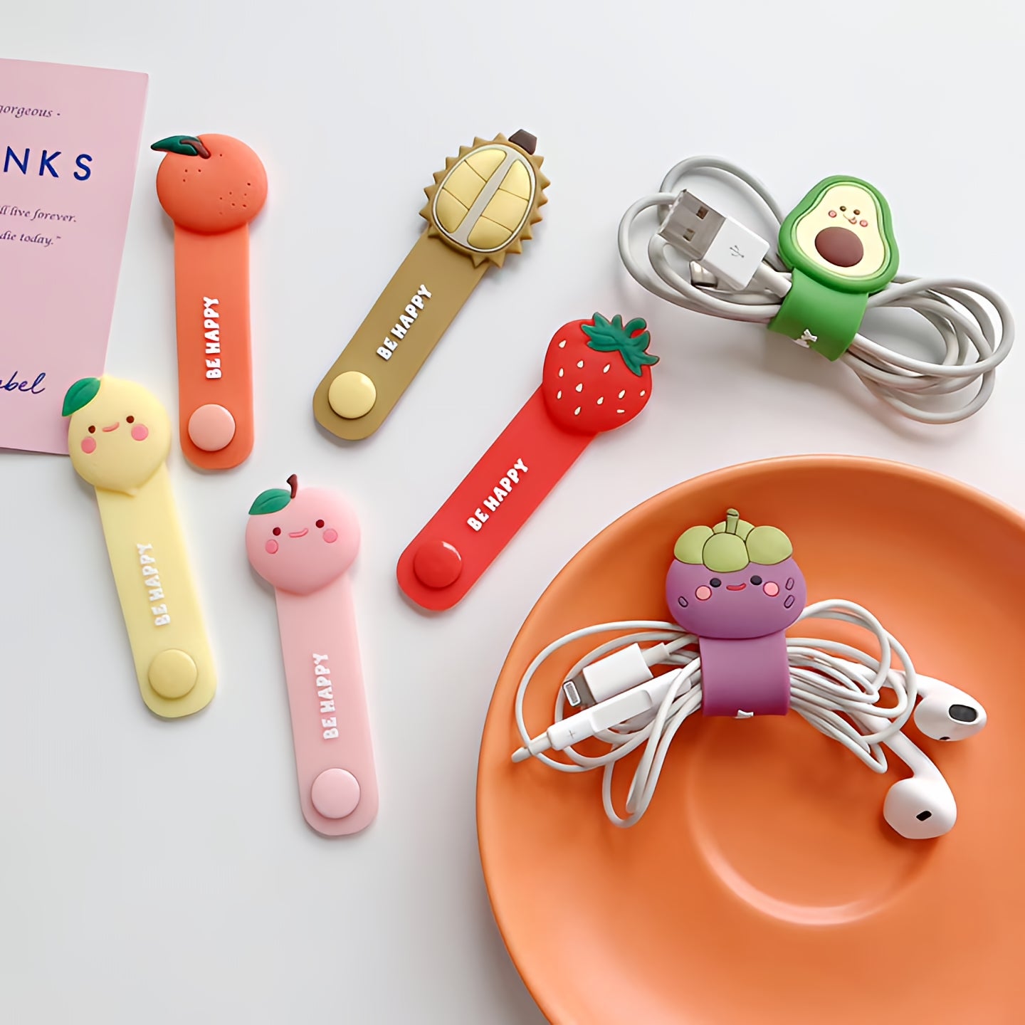 OEM Pixie Strawberry Cable Organizer, Multicolor