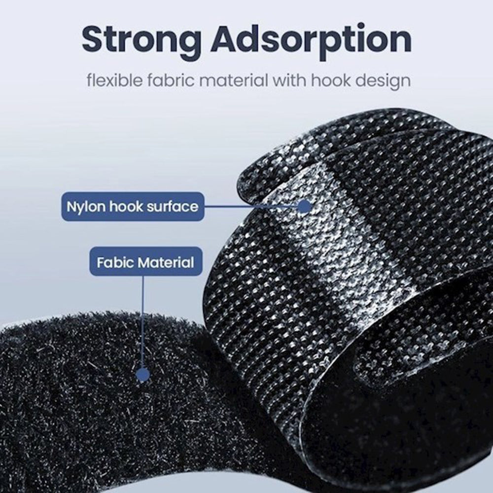 UGREEN LP401 Kábelrendező, Velcro, 3 darabos készlet, Fekete