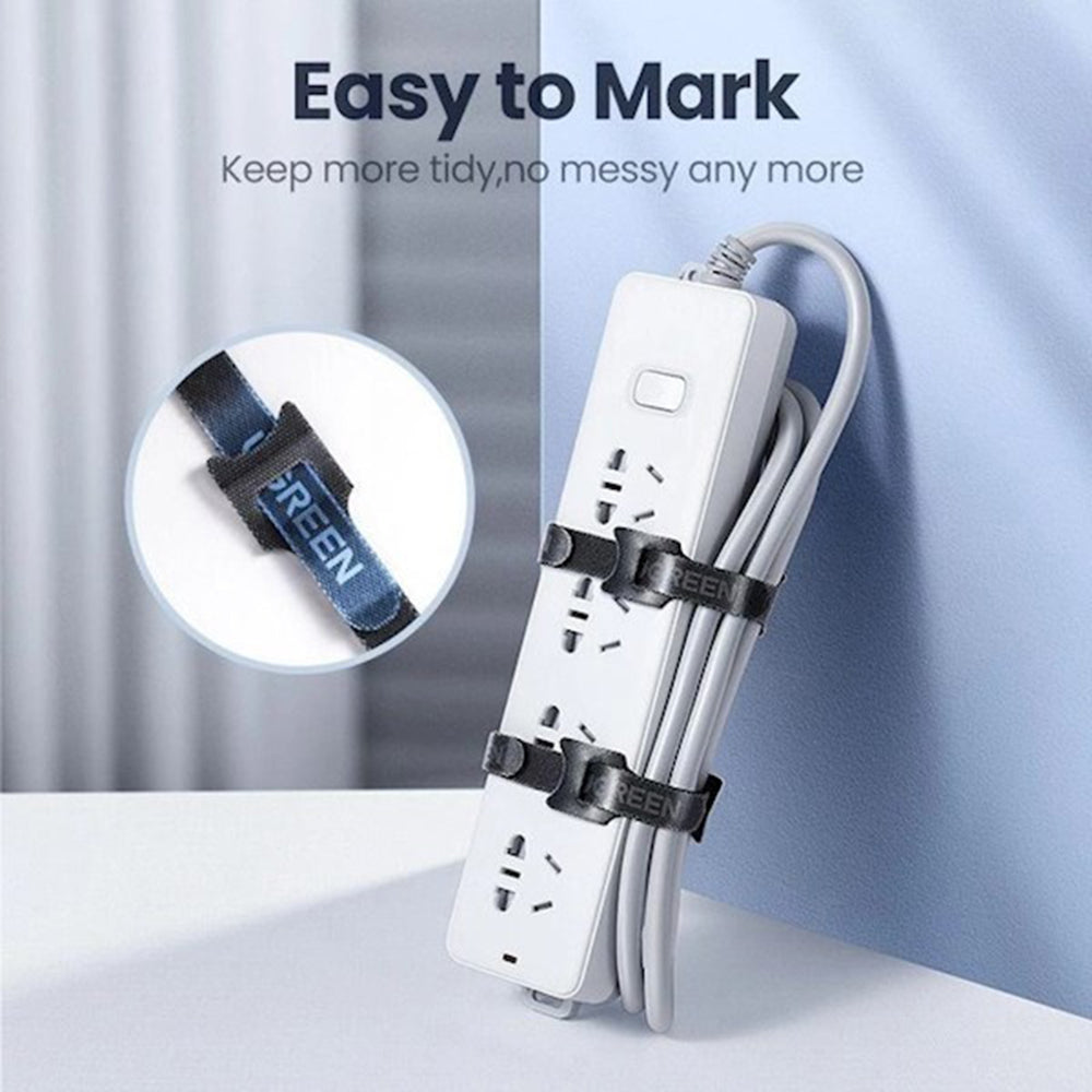 UGREEN LP401 Kábelrendező, Velcro, 3 darabos készlet, Fekete