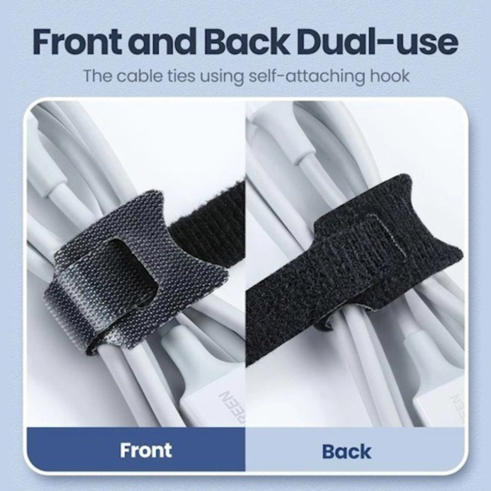 UGREEN LP401 Kábelrendező, Velcro, 3 darabos készlet, Fekete