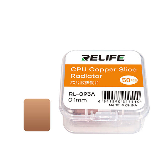 Relife RL-093A hővezető pad, 0,1 mm, 50 darabos készlet