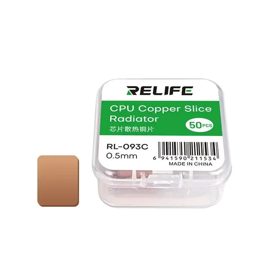 Relife RL-093C hővezető pad, 0,5 mm, 50 darabos készlet