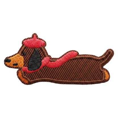 Patch / Textile Patch OEM Dachshund, Set of 3 pieces, Multicolor