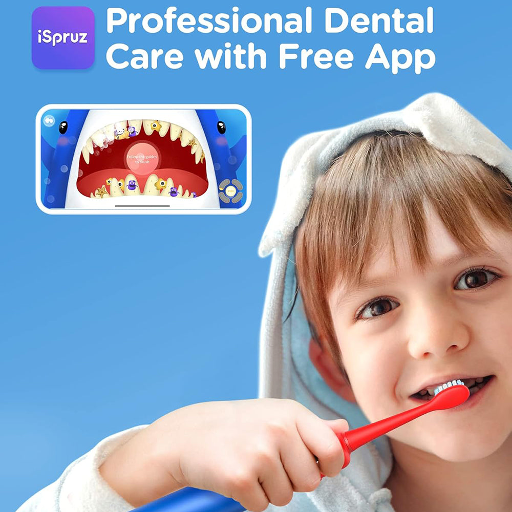 Bitvae BVK7S Kids Electric Toothbrush, Blue Red