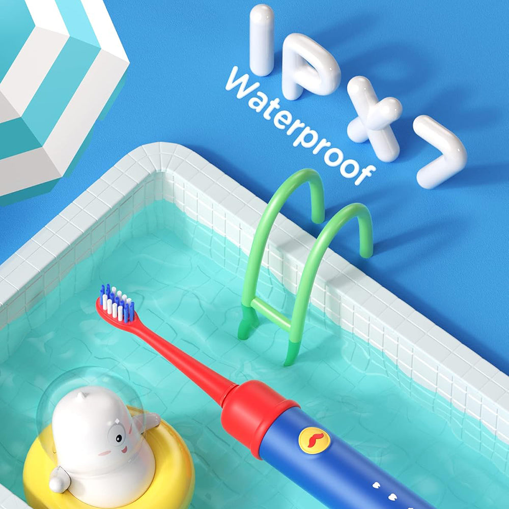 Bitvae BVK7S Kids Electric Toothbrush, Blue Red