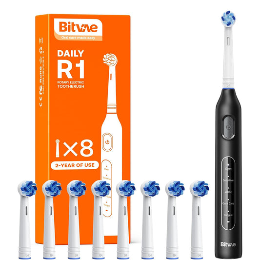 Bitvae R1 elektromos fogkefe, fekete