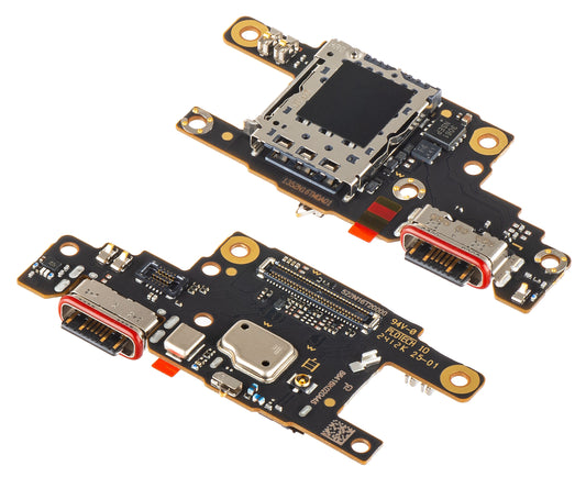 Xiaomi Poco F6 töltőcsatlakozós - mikrofonos - SIM olvasó modulos alaplap, Service Pack 5600010N16T00
