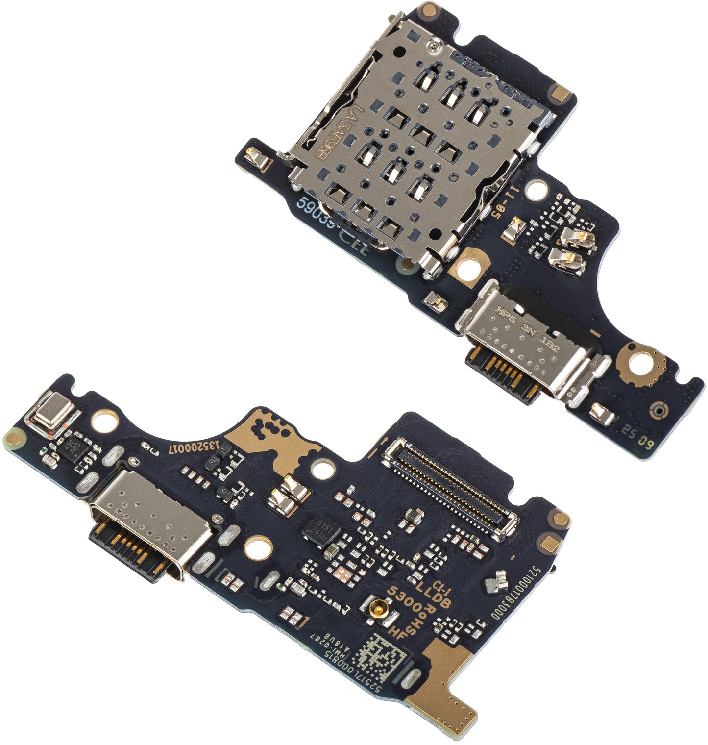 Töltőcsatlakozós Alaplap - Mikrofon - SIM Olvasó Modul Xiaomi Poco M7 Pro 5G / Redmi Note 14 5G, Service Pack 56002100O1700