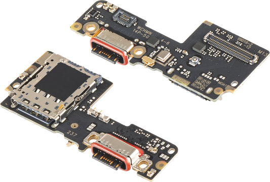 Töltőcsatlakozóval ellátott panel - Mikrofon - SIM olvasó modul Xiaomi Poco X7