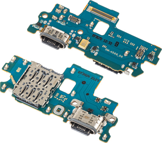 Töltőcsatlakozós Alaplap - Mikrofon - SIM Olvasó Modul Samsung Galaxy A56 A566, Service Pack GH96-19091A