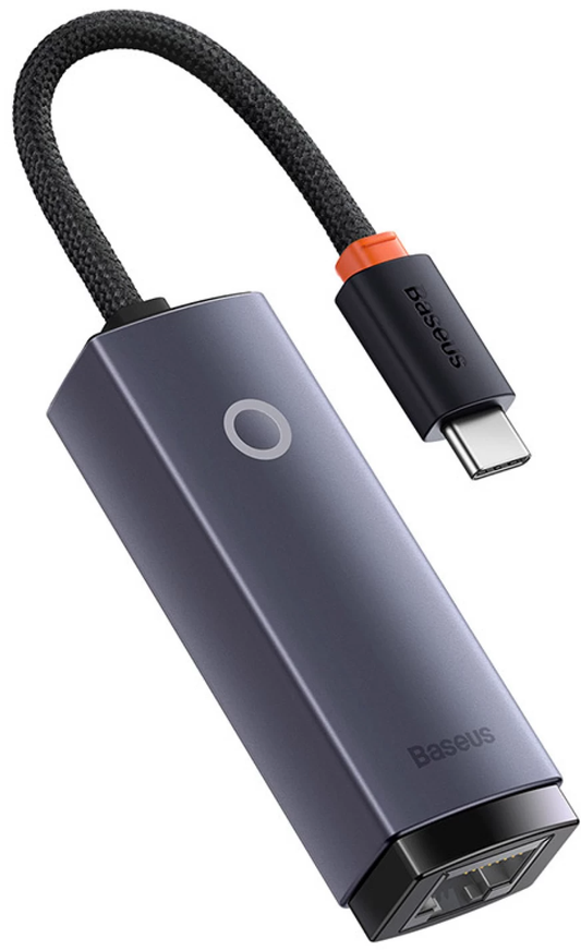 Baseus Lite hálózati kártya, RJ45, USB-C, Szürke WKQX000313