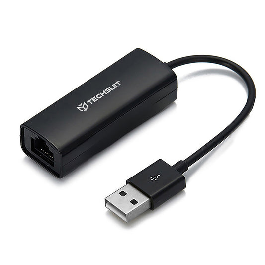 Techsuit AC19 hálózati kártya, RJ45, USB, Fekete