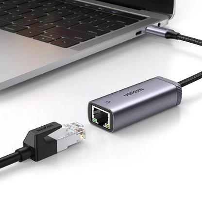 UGREEN CM483 hálózati kártya, RJ45, USB-C, Szürke