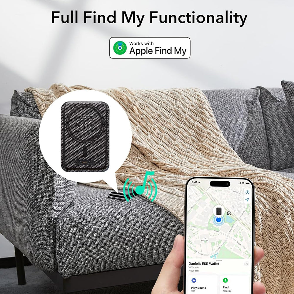 Magsafe Wallet, ESR, Classic Geo Carbon, Black