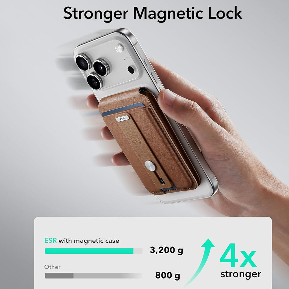 MagSafe pénztárca, ESR, Findy my Wallet 5C, Barna