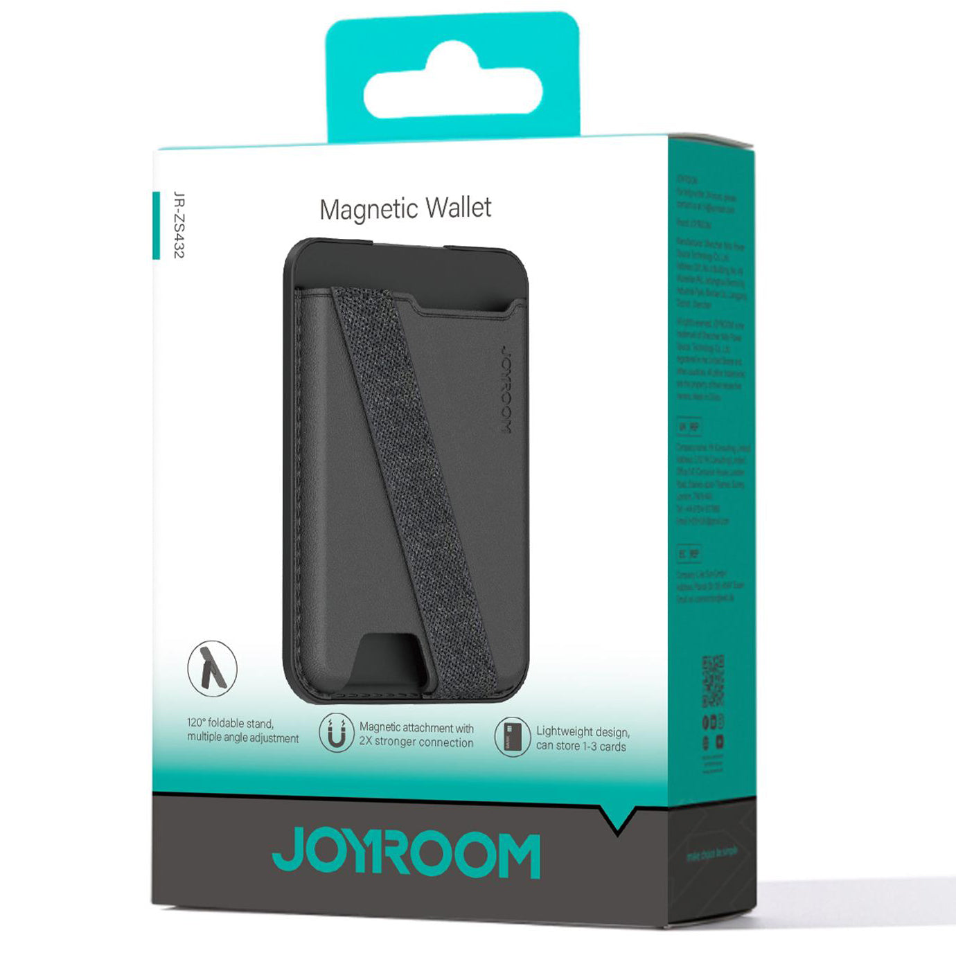 MagSafe pénztárca, Joyroom, JR-ZS432, Fekete