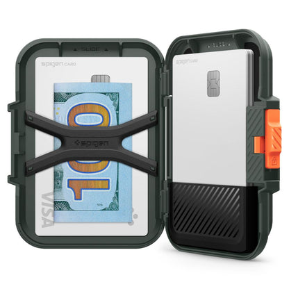 Magsafe pénztárca, Spigen, Lock Fit, Zöld