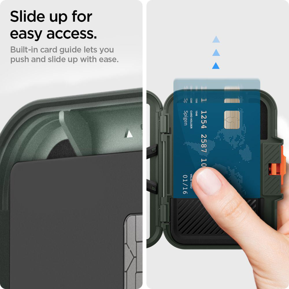 Magsafe pénztárca, Spigen, Lock Fit, Zöld