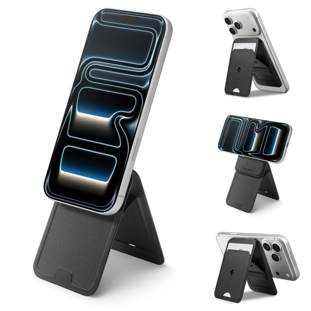 MagSafe pénztárca, Spigen, Slim Fold Tripod S314-3, Fekete