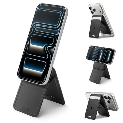 MagSafe pénztárca, Spigen, Slim Fold Tripod S314-3, Fekete