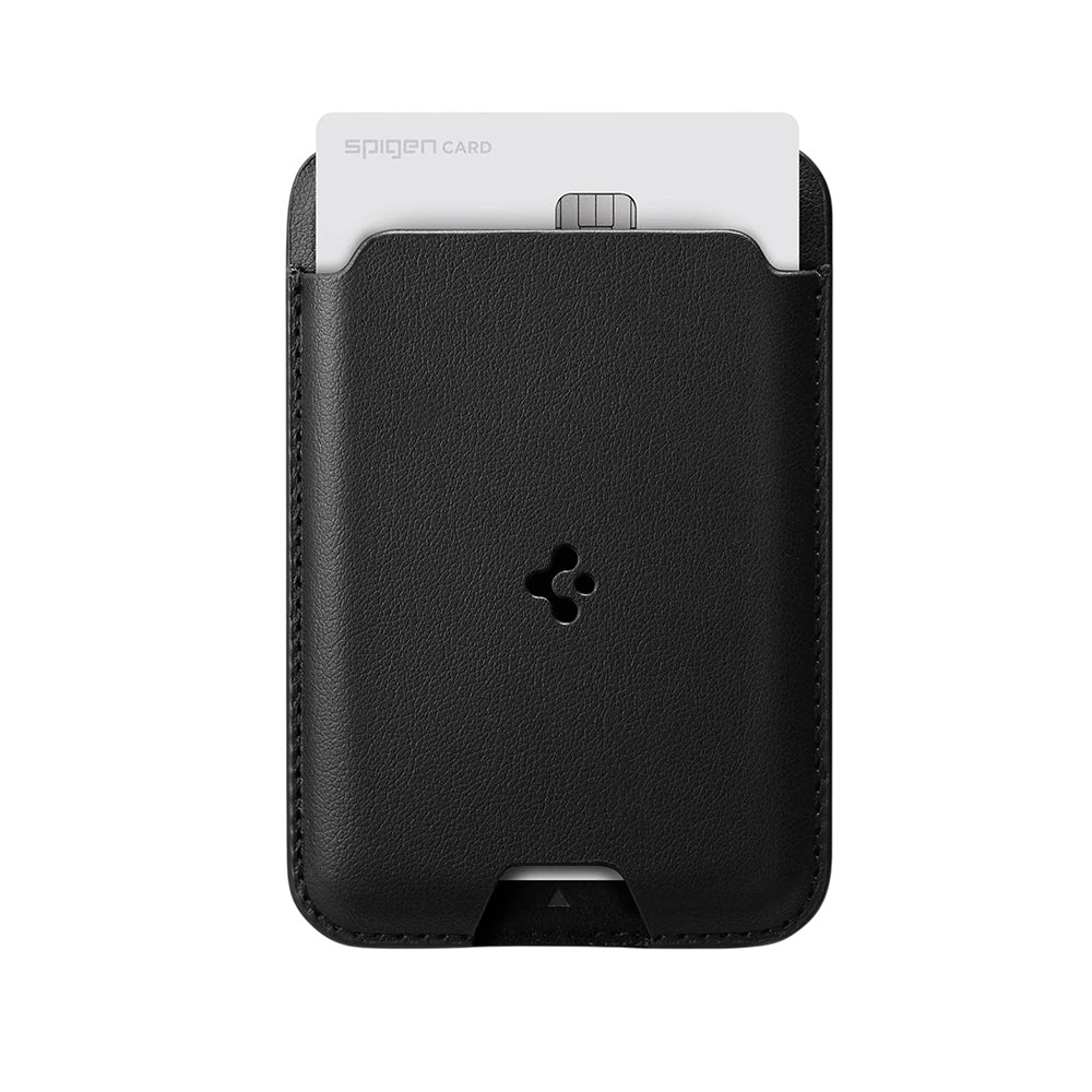 MagSafe pénztárca, Spigen, Valentinus MagFit 2 kártya, Fekete AMP02284