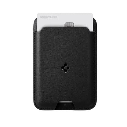 MagSafe pénztárca, Spigen, Valentinus MagFit 2 kártya, Fekete AMP02284