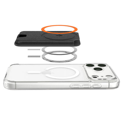 MagSafe pénztárca, Spigen, Valentinus MagFit+, Fekete AFA11336