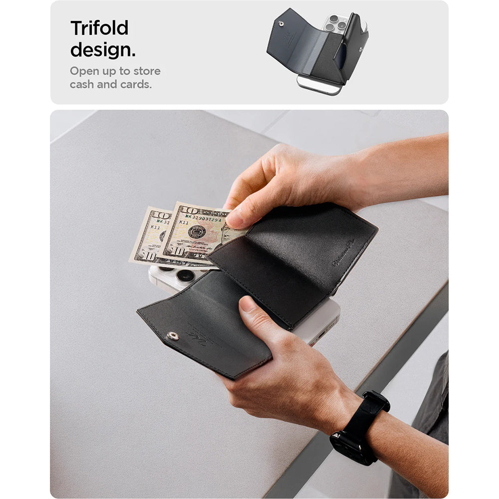 Magsafe pénztárca, Spigen, Valentinus Pro, Fekete