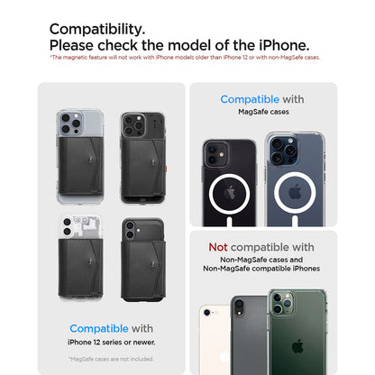 Magsafe pénztárca, Spigen, Valentinus Pro, Fekete