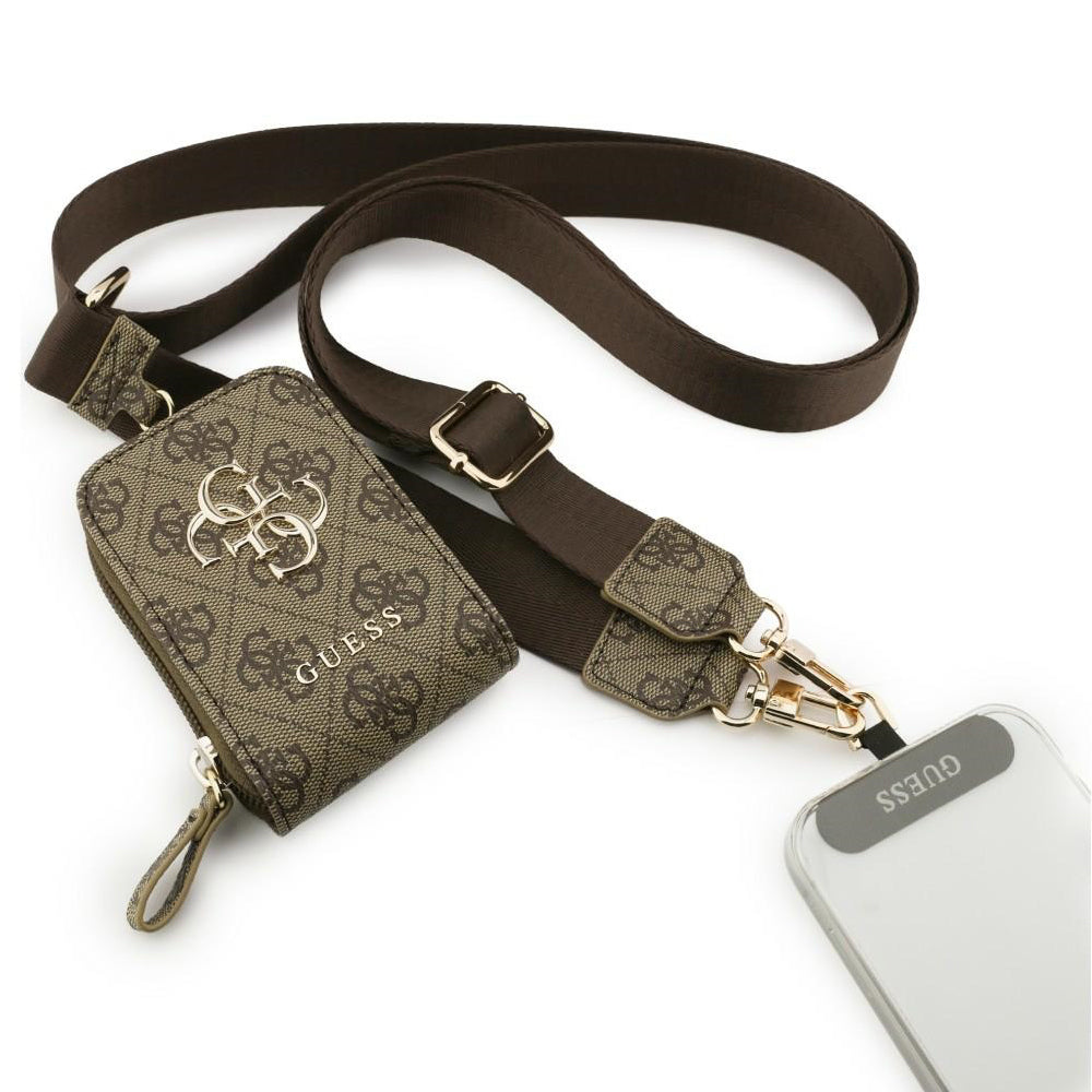 Pénztárca és Telefonzsinór Guess 4G Metal Logo, Barna