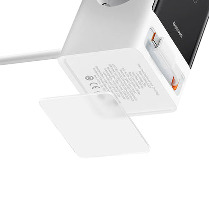 Baseus PowerCombo elosztó, 1 x Schuko, Fehér PSLR000602