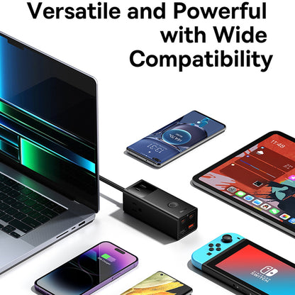 Baseus PowerCombo US elosztó, 3 x aljzat, fekete PSLA020101