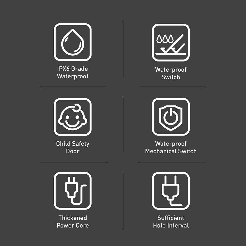 ColorWay hosszabbító, 6 x Schuko, fehér