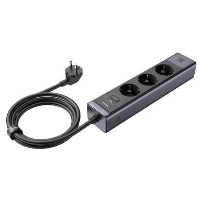 McDodo CH-0620 hosszabbító, 3 x Schuko - 1 x USB-A - 2 x USB-C, Fekete