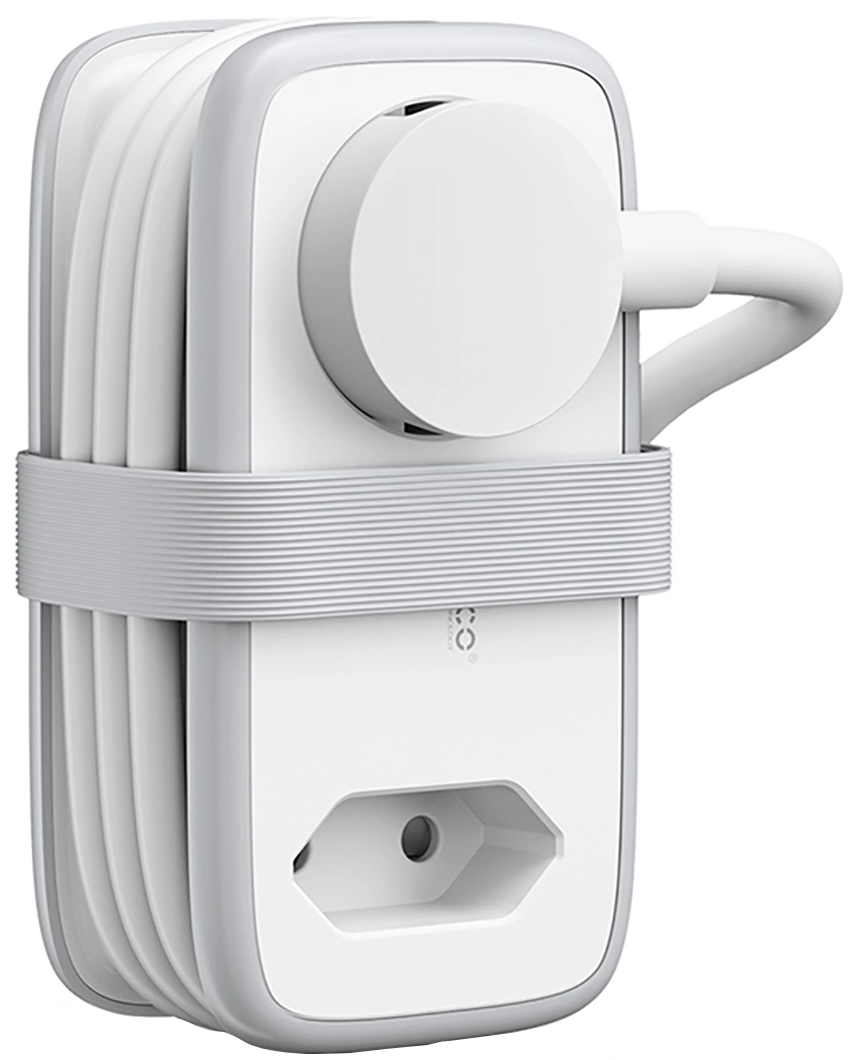 Orico APP hosszabbító, 1 x Schuko - 1 x aljzat - 2 x USB-A - 1 x USB-C, fehér szürke