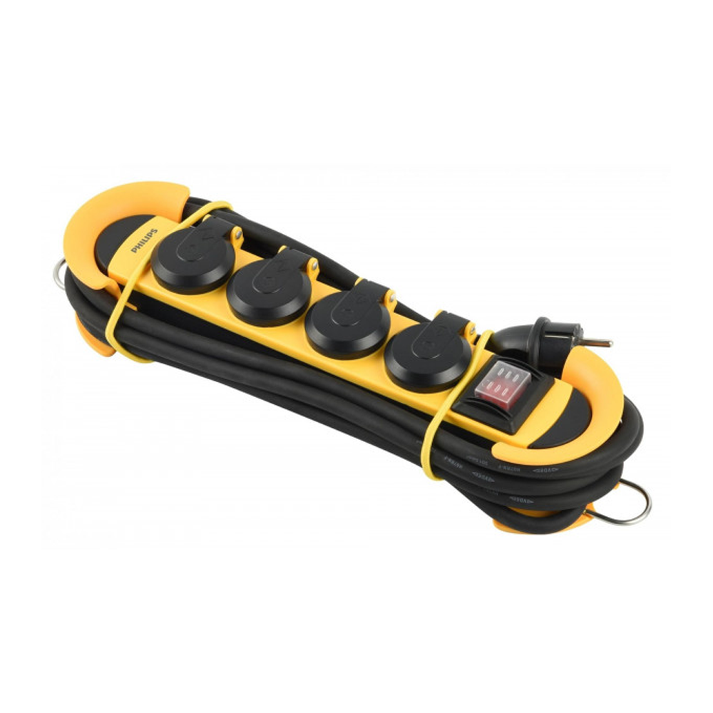 Philips hosszabbító, 4 x Schuko, sárga Phil-SPN5140YB/60