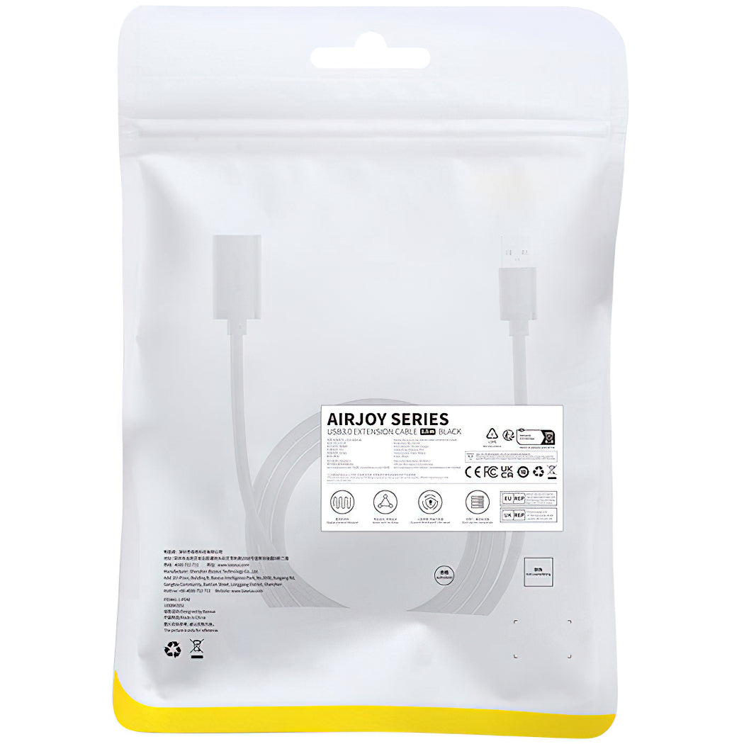 USB 3.0 hosszabbító Baseus AirJoy Series, 1,5m, Fekete B00631103111-02