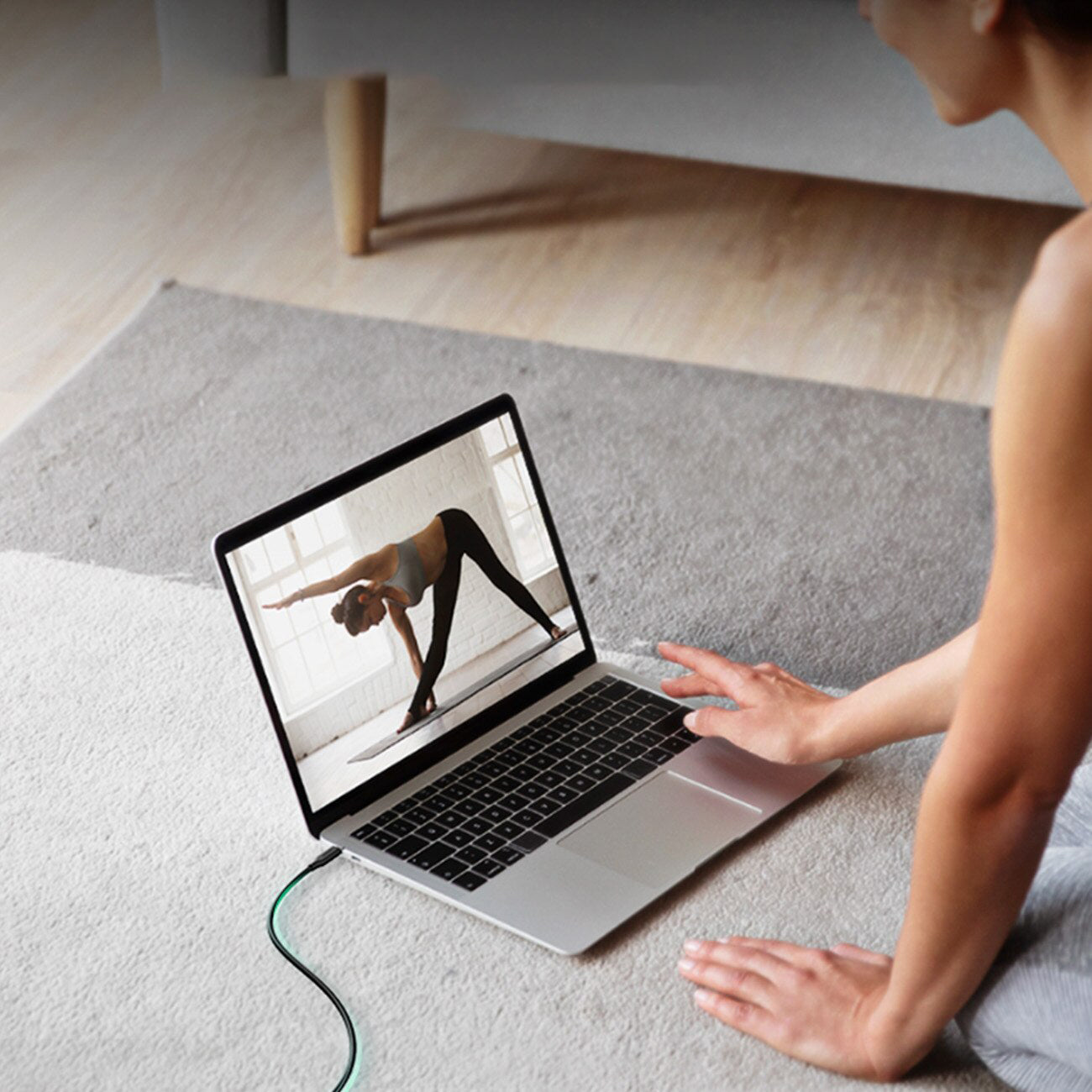 USB-C hosszabbító UGREEN US353, 1m, Fekete