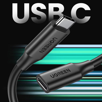 USB-C hosszabbító UGREEN US353, 1m, Fekete