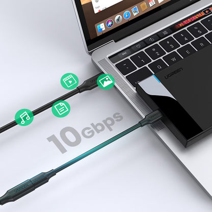 USB-C hosszabbító UGREEN US353, 1m, Fekete