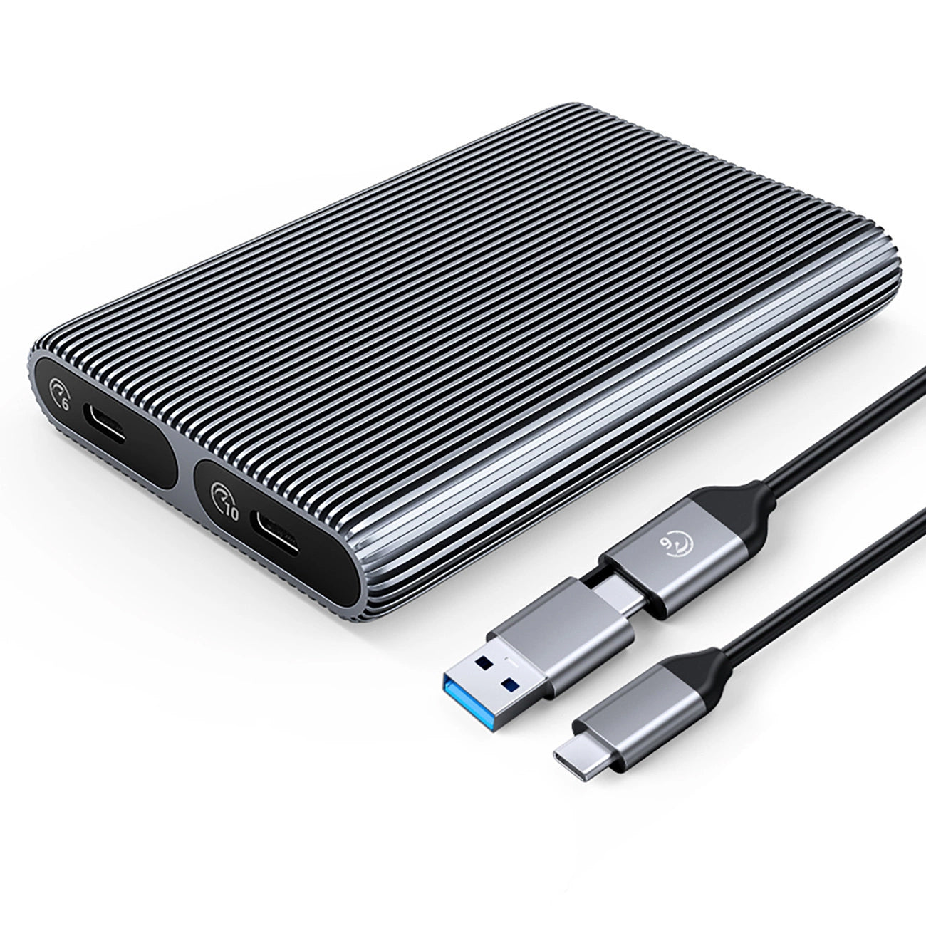 Orico AM2C3-2SN Dual Disk rack M.2 NVMe SSD-khez, szürke