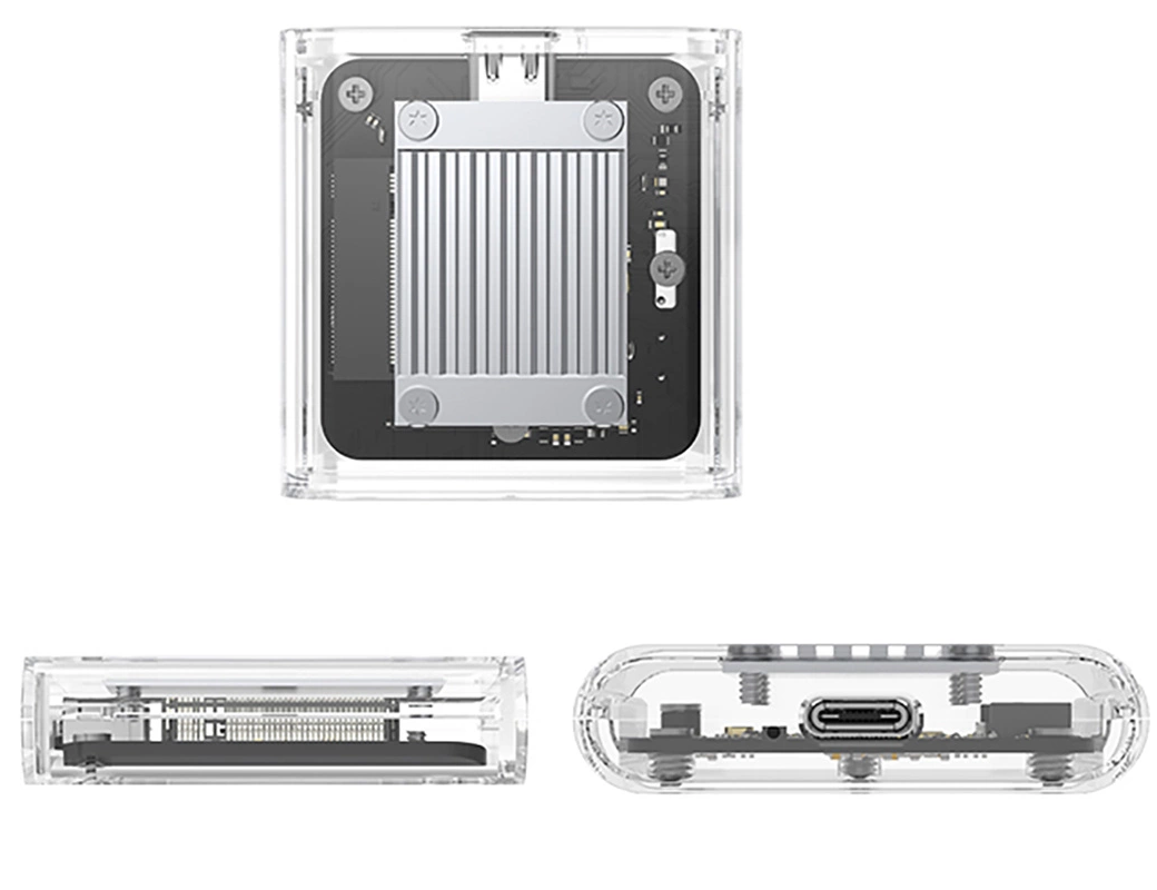 Orico TC20-M2-10G rack SSD M.2 NVMe 2230-hoz, átlátszó