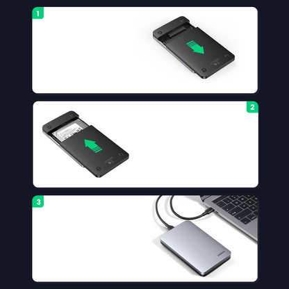 UGREEN CM300 állvány HDD / SSD SATA 2.5inch, USB 3.1, Szürke