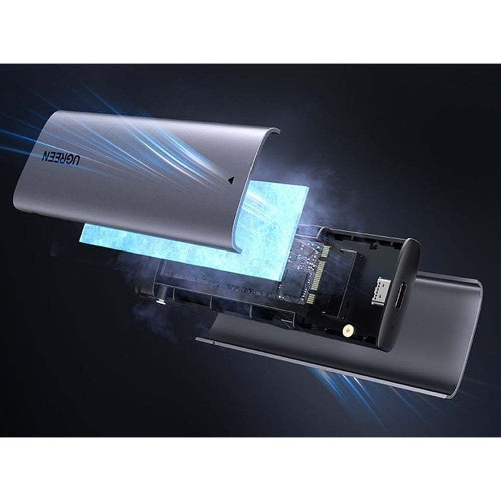 UGREEN CM767 (15813) tartó SSD M.2 NVMe / NGFF-hez, Szürke