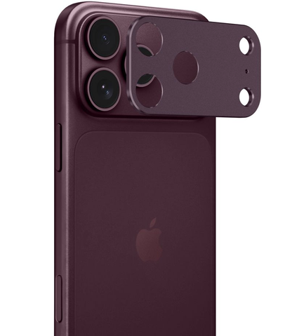Tech-Protect Camalloy Fit+ hátlapi kameravédő keret Apple iPhone 18 Pro készülékhez, alumínium, bordó